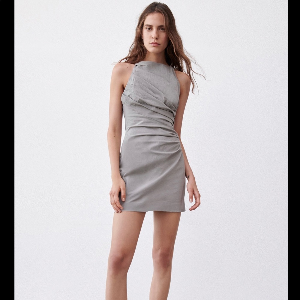 Zara Draped Linen Dress